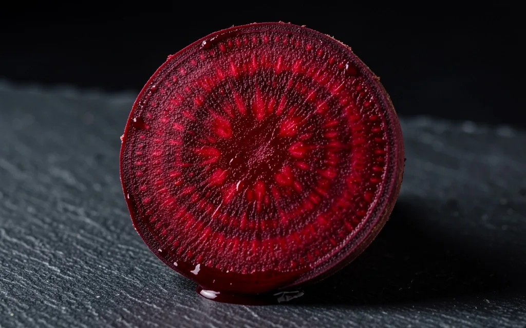 Fresh beetroot cross section