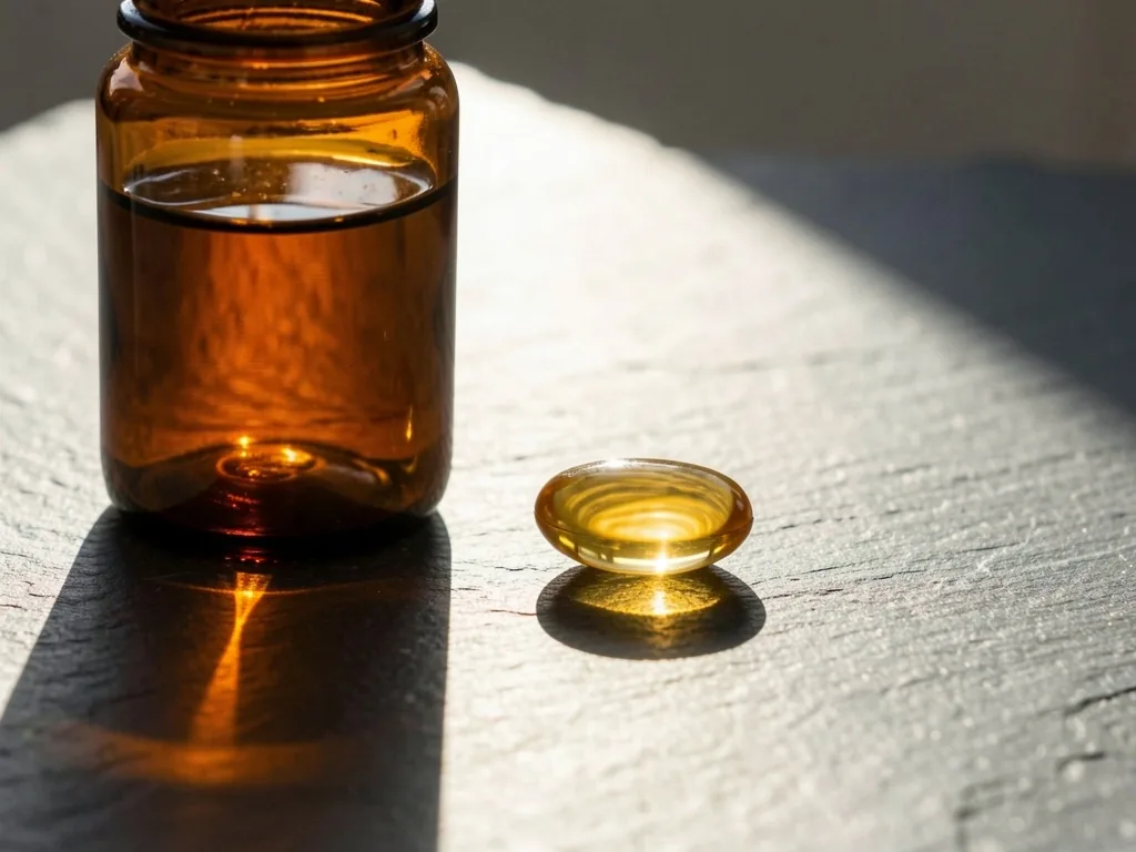 Sunlight on dark surface representing vitamin D